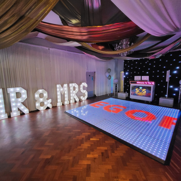 MR & MRS 4ft RGB Letters 