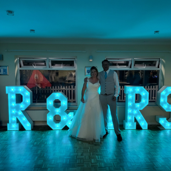 MR & MRS 4ft RGB Letters 