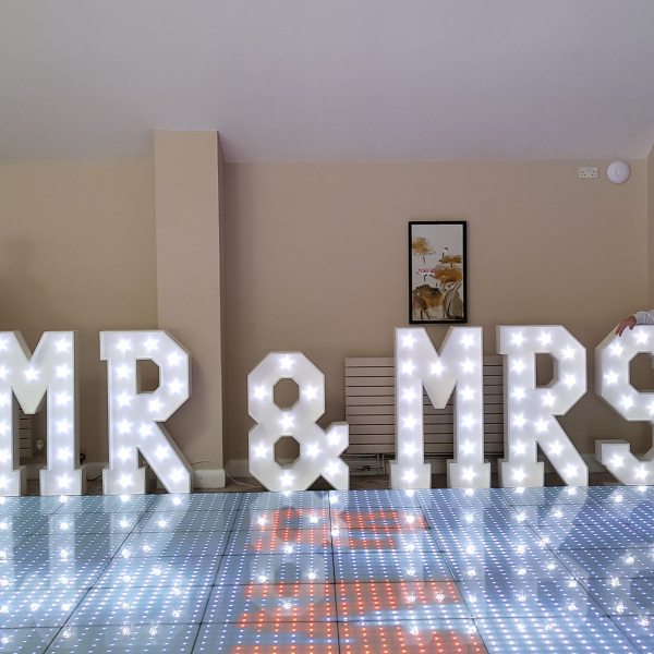 MR & MRS 4ft RGB Letters 