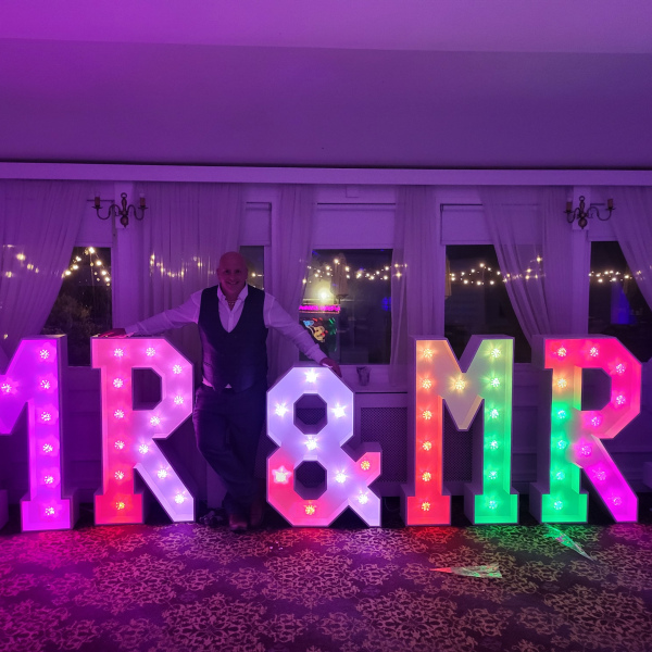 MR & MRS 4ft RGB Letters 