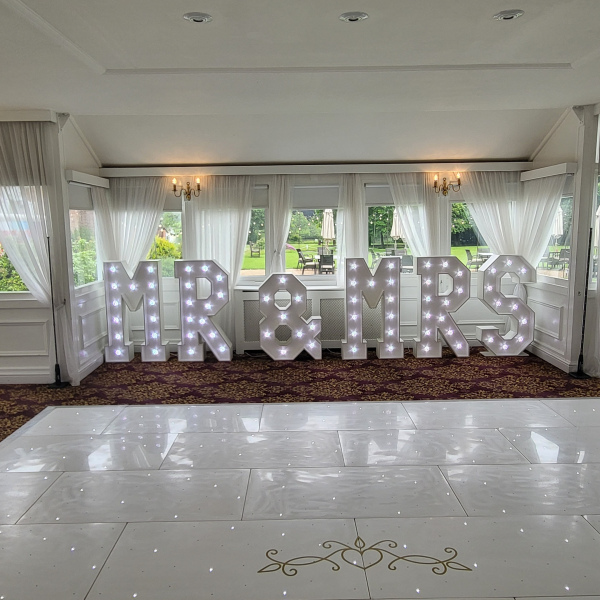 MR & MRS 4ft RGB Letters 