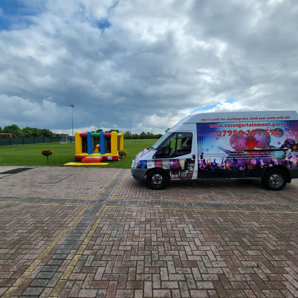 Multi Coloured Basher Bouncy Castle