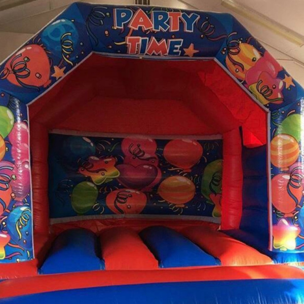 Red & Blue Party Time Bouncy Castle