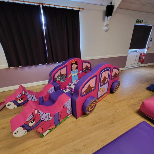 Pink Enclosed Bouncy Castle & Soft Play