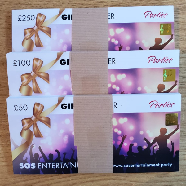 SOS Entertainment Gift Vouchers