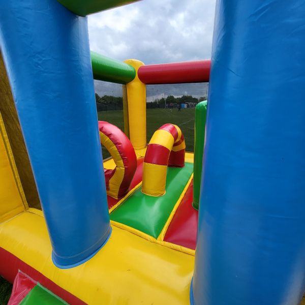 Multi Coloured Basher Bouncy Castle