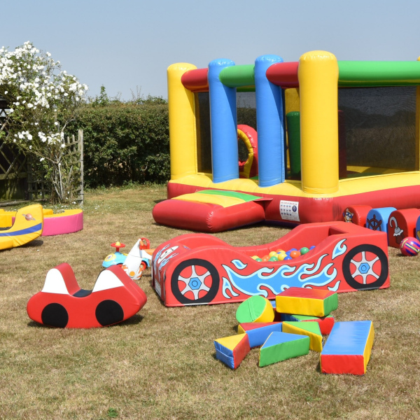 Multi Coloured Basher Bouncy Castle