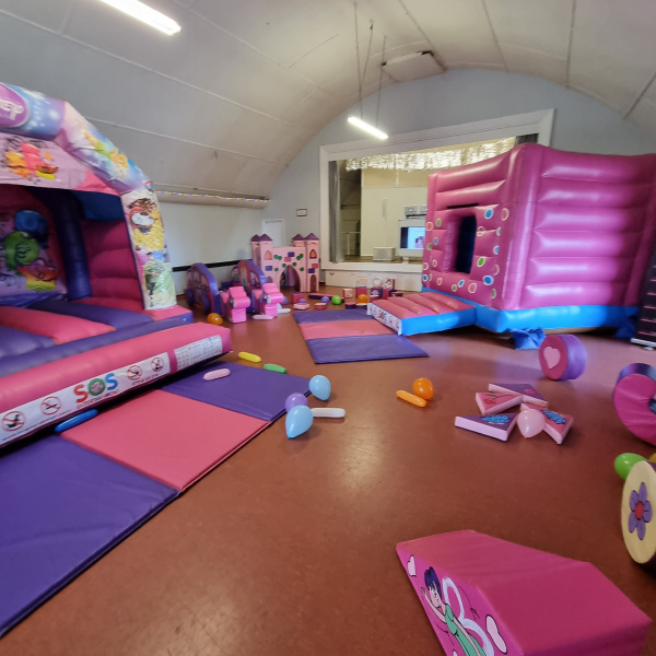 Pink Enclosed Bouncy Castle