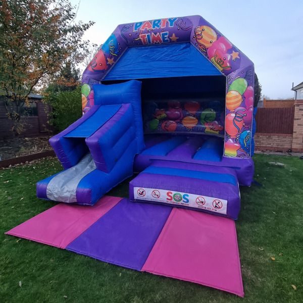 Adult Purple & Blue Slide Bouncy Castle