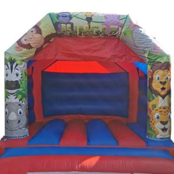 Jungle - Red & Blue Bouncy Castle