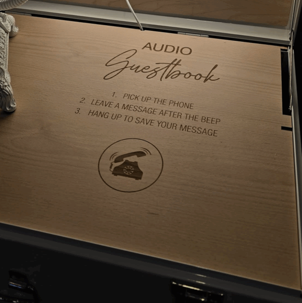 tabletop audio guest book hire