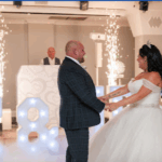 07-24 STANTON WEDDING .4. from GOOGLE REVIEW DJ hire with sparkle fountain for wedding, sussex