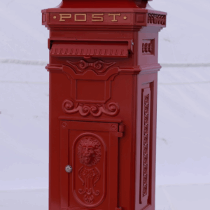 red wedding post box