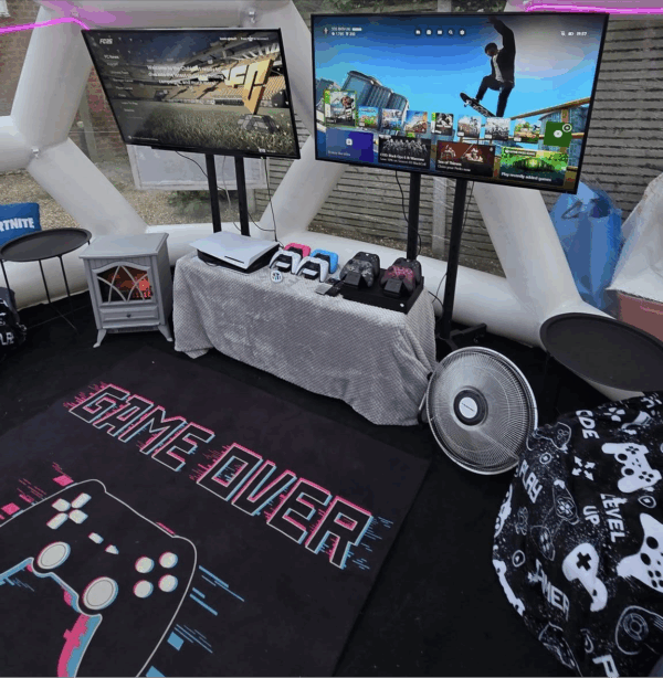 gaming zone wedding hire, west sussex