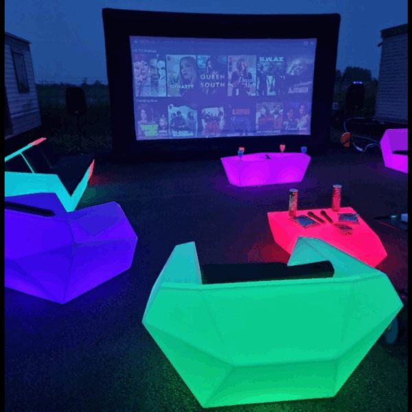 led party seating, wedding hire, rochester