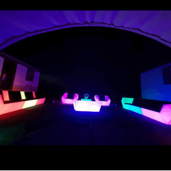led party seating, wedding hire