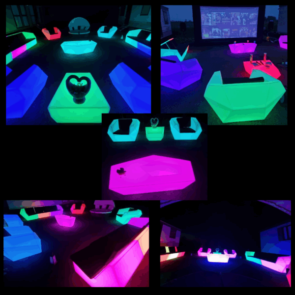 led party seating, kent hire