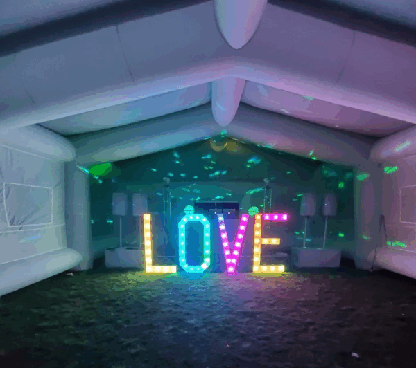 inflatable marquee hire, wedding party