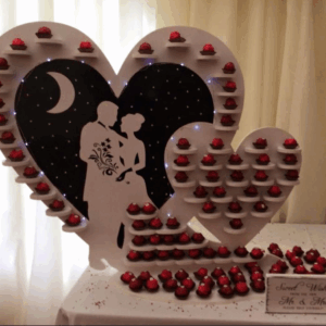 mr and mrs ferrero rocher stand hire, wedding
