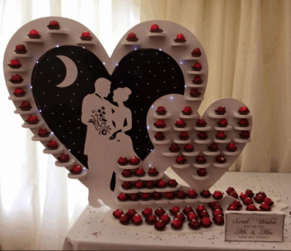 mr and mrs ferrero rocher stand hire, wedding