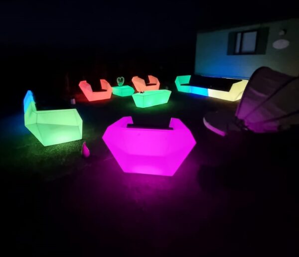 hire led furniture, wedding, east sussex