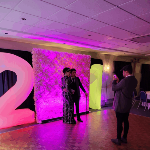 flower wall hire, photobooth