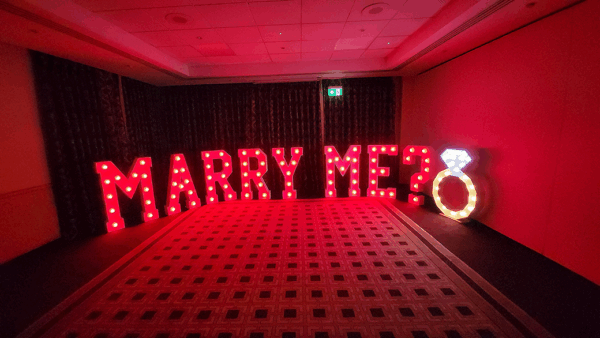 marry me proposal lights, east sussex