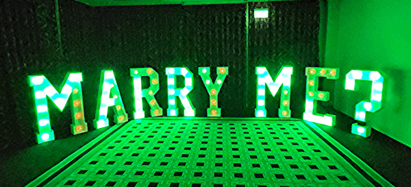 marry me proposal lights, medway