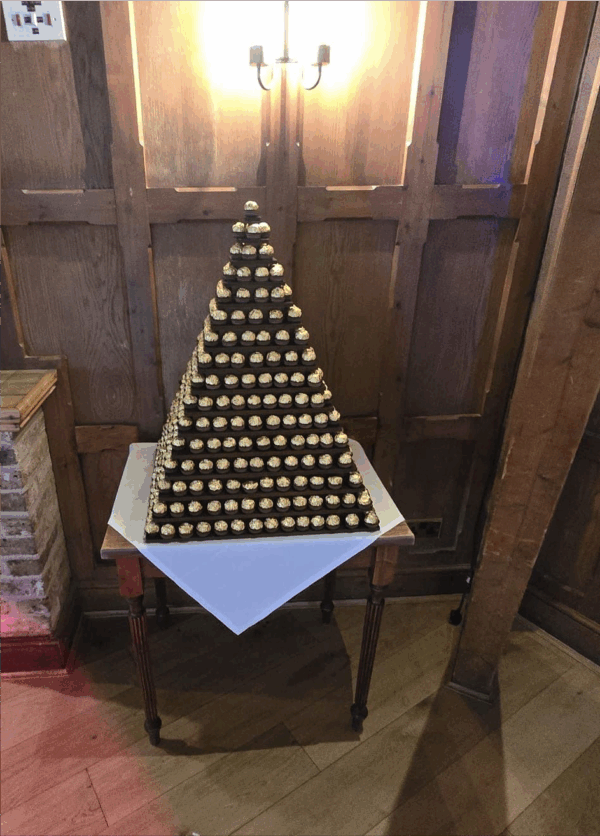 ferrero rocher pyramid hire, rochester